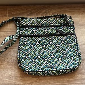 Vera Bradley "Rain Forest" Triple Zip Hipster Bag